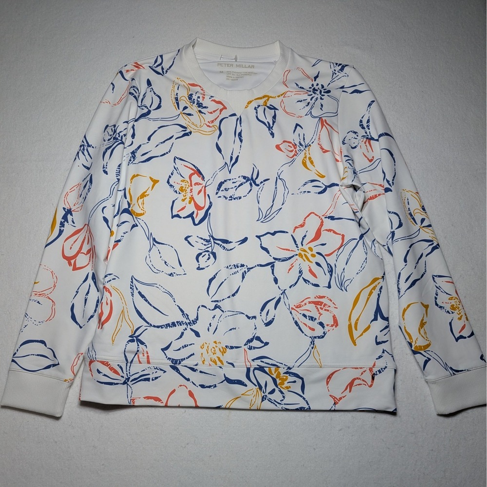 Peter Millar UPF 50+ Floral Rash Guard Swim Top‎ | Size M